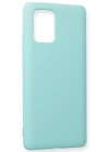 Newface Samsung Galaxy A91 / S10 Lite Kılıf Nano içi Kadife Silikon - Turkuaz