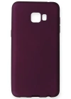 Newface Samsung Galaxy C7 Pro Kılıf First Silikon - Mürdüm