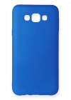Newface Samsung Galaxy E7 Kılıf First Silikon - Mavi