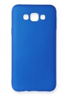 Newface Samsung Galaxy E7 Kılıf First Silikon - Mavi
