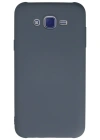 Newface Samsung Galaxy J7 Kılıf Nano içi Kadife Silikon - Gri