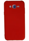 Newface Samsung Galaxy J7 Kılıf Nano içi Kadife Silikon - Kırmızı