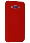 Newface Samsung Galaxy J7 Kılıf Nano içi Kadife Silikon - Kırmızı