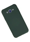 Newface Samsung Galaxy J7 Kılıf Nano içi Kadife Silikon - Koyu Yeşil