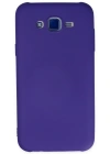 Newface Samsung Galaxy J7 Kılıf Nano içi Kadife Silikon - Mor