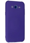 Newface Samsung Galaxy J7 Kılıf Nano içi Kadife Silikon - Mor