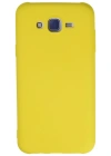 Newface Samsung Galaxy J7 Kılıf Nano içi Kadife Silikon - Sarı