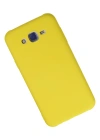 Newface Samsung Galaxy J7 Kılıf Nano içi Kadife Silikon - Sarı