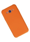 Newface Samsung Galaxy J7 Kılıf Nano içi Kadife Silikon - Turuncu