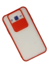 Newface Samsung Galaxy J7 Kılıf Palm Buzlu Kamera Sürgülü Silikon - Kırmızı