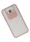 Newface Samsung Galaxy J7 Kılıf Palm Buzlu Kamera Sürgülü Silikon - Pembe