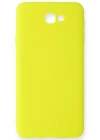 Newface Samsung Galaxy J7 Prime Kılıf Nano içi Kadife Silikon - Sarı