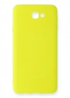 Newface Samsung Galaxy J7 Prime Kılıf Nano içi Kadife Silikon - Sarı