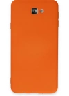 Newface Samsung Galaxy J7 Prime Kılıf Nano içi Kadife Silikon - Turuncu