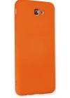 Newface Samsung Galaxy J7 Prime Kılıf Nano içi Kadife Silikon - Turuncu