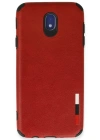 Newface Samsung Galaxy J7 Pro / J730 Kılıf Loop Deri Silikon - Kırmızı