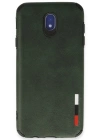 Newface Samsung Galaxy J7 Pro / J730 Kılıf Loop Deri Silikon - Yeşil
