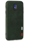 Newface Samsung Galaxy J7 Pro / J730 Kılıf Loop Deri Silikon - Yeşil