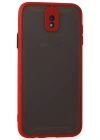 Newface Samsung Galaxy J7 Pro / J730 Kılıf Montreal Silikon Kapak - Kırmızı