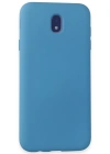 Newface Samsung Galaxy J7 Pro / J730 Kılıf Nano içi Kadife Silikon - Mavi