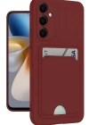 Newface Samsung Galaxy M15 Kelvin Kartvizitli Silikon - Bordo
