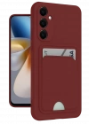 Newface Samsung Galaxy M15 Kelvin Kartvizitli Silikon - Bordo