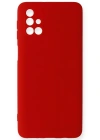 Newface Samsung Galaxy M31S Kılıf Nano içi Kadife Silikon - Kırmızı