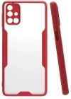 Newface Samsung Galaxy M31S Kılıf Platin Silikon - Kırmızı