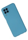 Newface Samsung Galaxy M33 Kılıf Nano içi Kadife Silikon - Mavi
