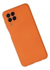 Newface Samsung Galaxy M33 Kılıf Nano içi Kadife Silikon - Turuncu