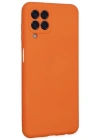 Newface Samsung Galaxy M33 Kılıf Nano içi Kadife Silikon - Turuncu
