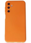 Newface Samsung Galaxy M34 5G Kılıf Nano içi Kadife Silikon - Turuncu