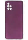 Newface Samsung Galaxy M51 Kılıf First Silikon - Mürdüm