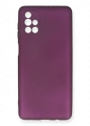 Newface Samsung Galaxy M51 Kılıf First Silikon - Mürdüm