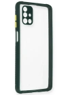 Newface Samsung Galaxy M51 Kılıf Miami Şeffaf Silikon - Koyu Yeşil