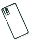Newface Samsung Galaxy M51 Kılıf Miami Şeffaf Silikon - Koyu Yeşil