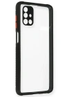 Newface Samsung Galaxy M51 Kılıf Miami Şeffaf Silikon - Siyah