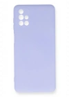 Newface Samsung Galaxy M51 Kılıf Nano içi Kadife Silikon - Lila