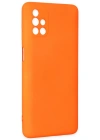 Newface Samsung Galaxy M51 Kılıf Nano içi Kadife Silikon - Turuncu