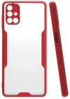 Newface Samsung Galaxy M51 Kılıf Platin Silikon - Kırmızı