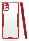 Newface Samsung Galaxy M51 Kılıf Platin Silikon - Kırmızı