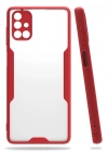 Newface Samsung Galaxy M51 Kılıf Platin Silikon - Kırmızı