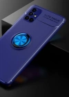 Newface Samsung Galaxy M51 Kılıf Range Yüzüklü Silikon - Mavi