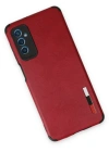 Newface Samsung Galaxy M52 5G Kılıf Loop Deri Silikon - Kırmızı