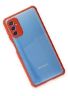 Newface Samsung Galaxy M52 5G Kılıf Miami Şeffaf Silikon - Kırmızı