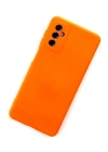Newface Samsung Galaxy M52 5G Kılıf Nano içi Kadife Silikon - Turuncu