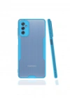 Newface Samsung Galaxy M52 5G Kılıf Platin Silikon - Mavi
