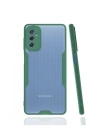 Newface Samsung Galaxy M52 5G Kılıf Platin Silikon - Yeşil