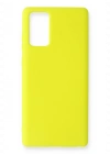 Newface Samsung Galaxy Note 20 Kılıf Nano içi Kadife Silikon - Sarı