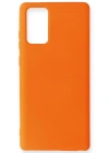 Newface Samsung Galaxy Note 20 Kılıf Nano içi Kadife Silikon - Turuncu